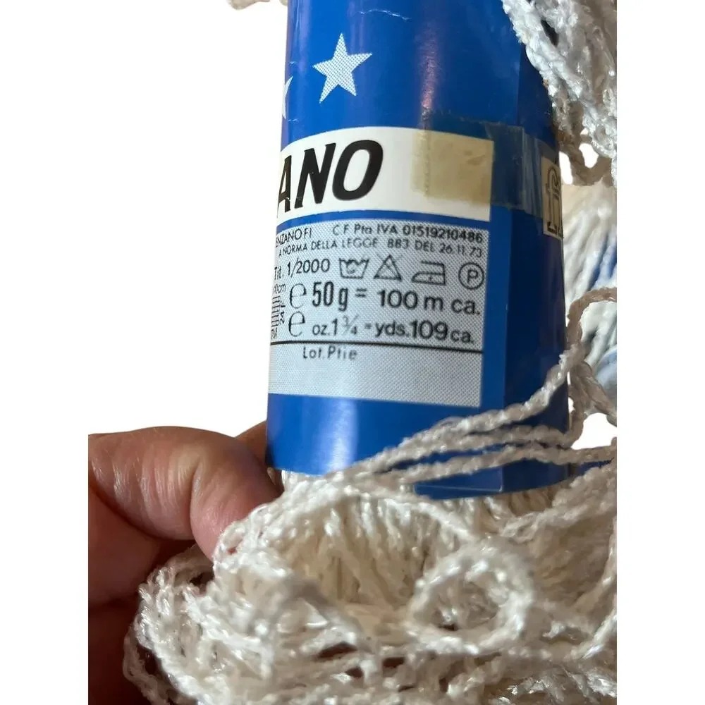 Lot of 4 Skeins Vtg Filpucci Oceano Yarn White 3 New 50 Gr Each Italy